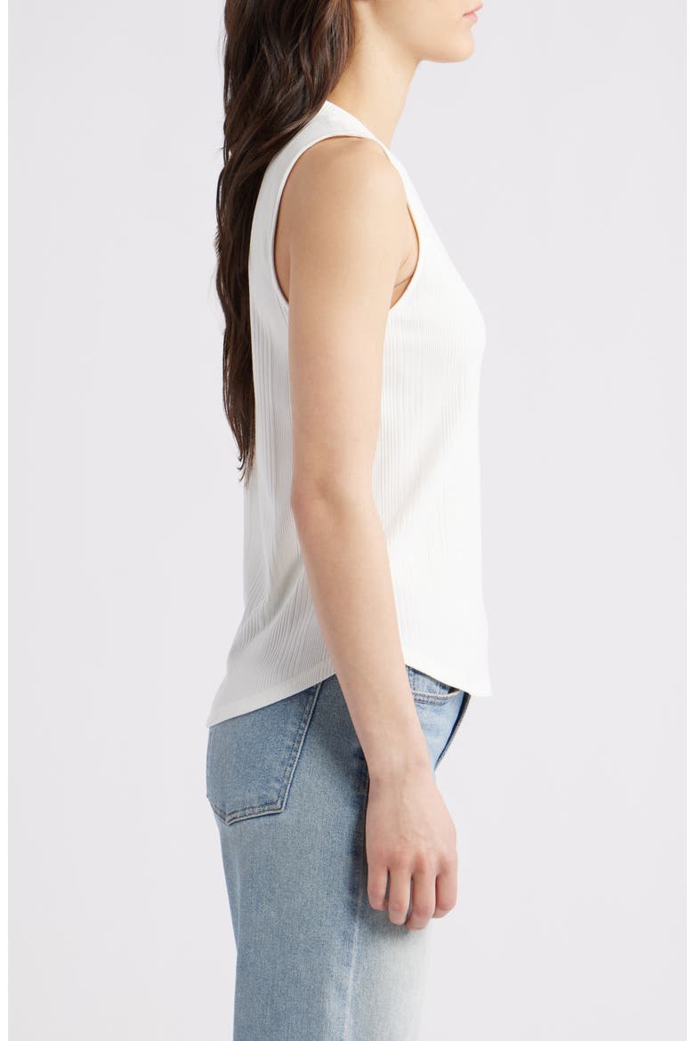 V-Neck Rib Tank, Alternate, color, OFF WHITE