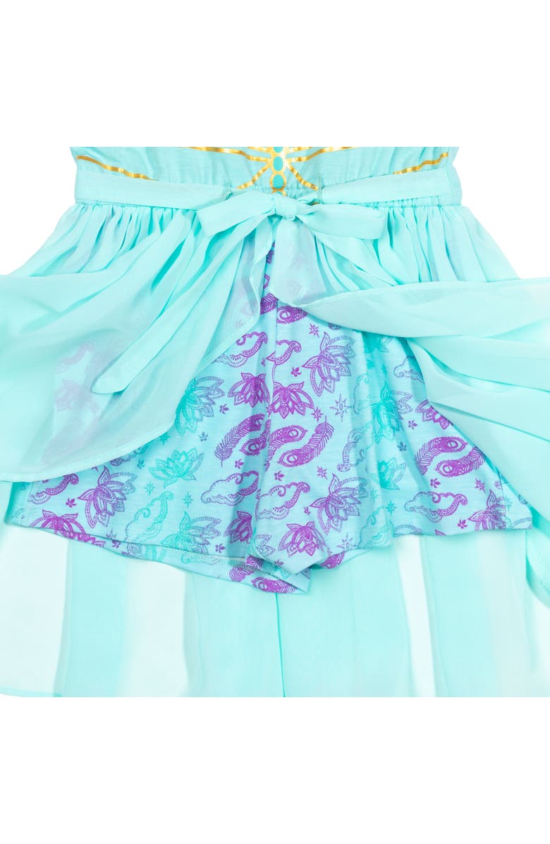 Disney Princess Cosplay Skirt Overlay Romper, Alternate, color, Princess Jasmine Blue Blue