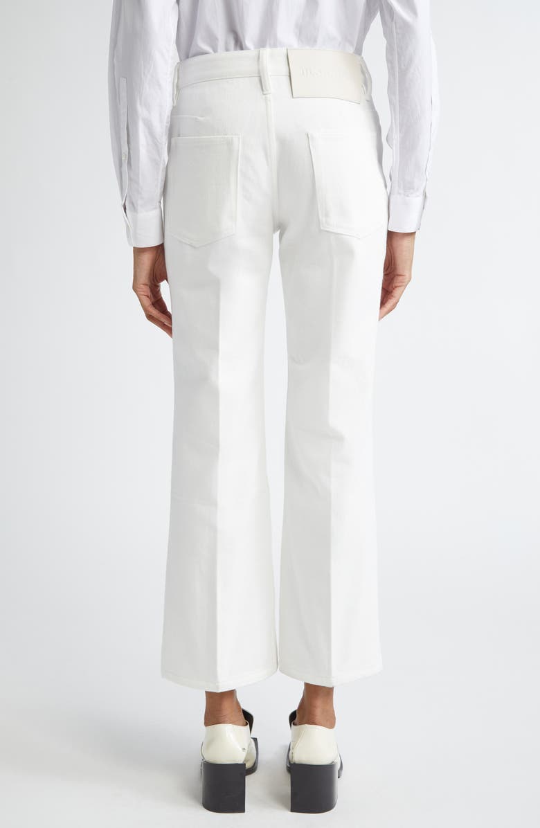 Jil Sander Crop Flare Leg Jeans, Alternate, color, Optic White