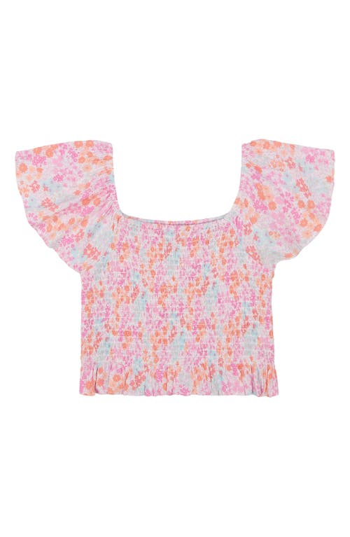 Shop Billabong Kids' Paradise Cove Floral Smocked Crop Top