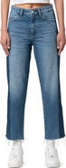 Mavi Jeans Savannah High Waist Raw Hem Crop Relaxed Straight Leg Jeans