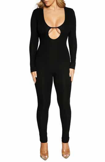 N BY NAKED WARDROBE Binding Deep Keyhole Long Sleeve Jumpsuit