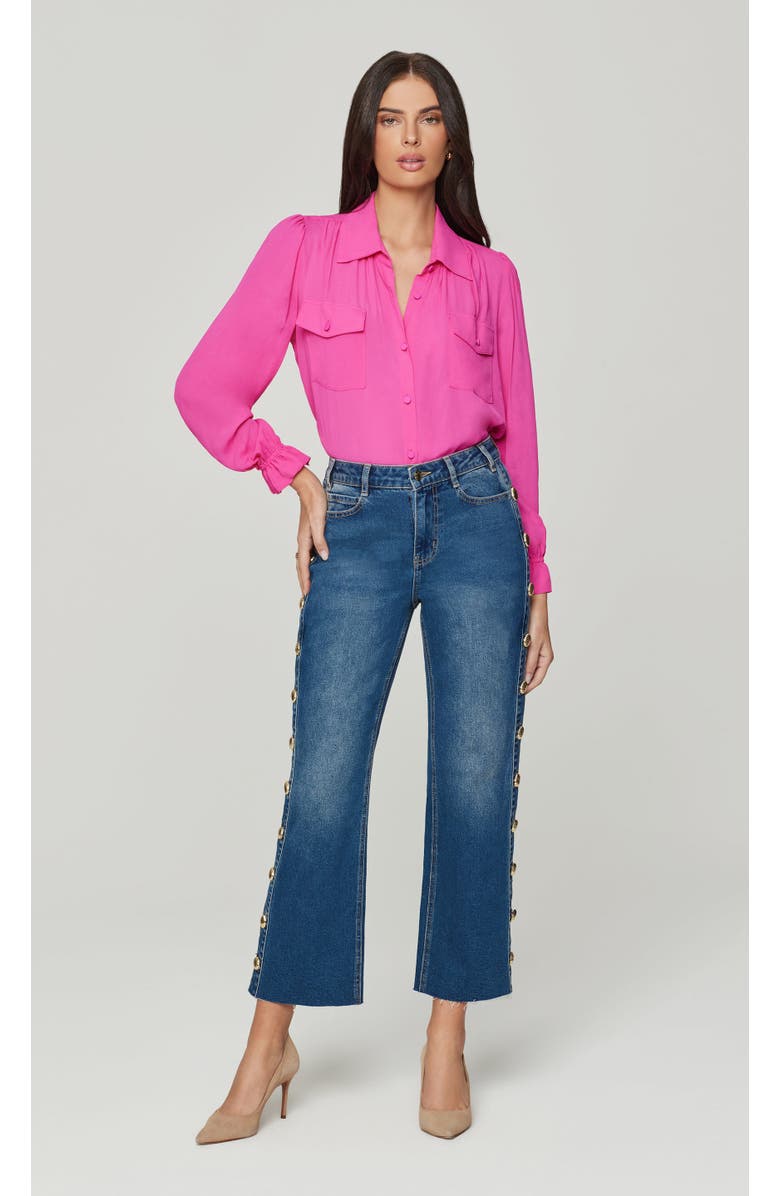 Generation Love Stephen Yarn Button Jeans, Main, color, Vintage Med Blue