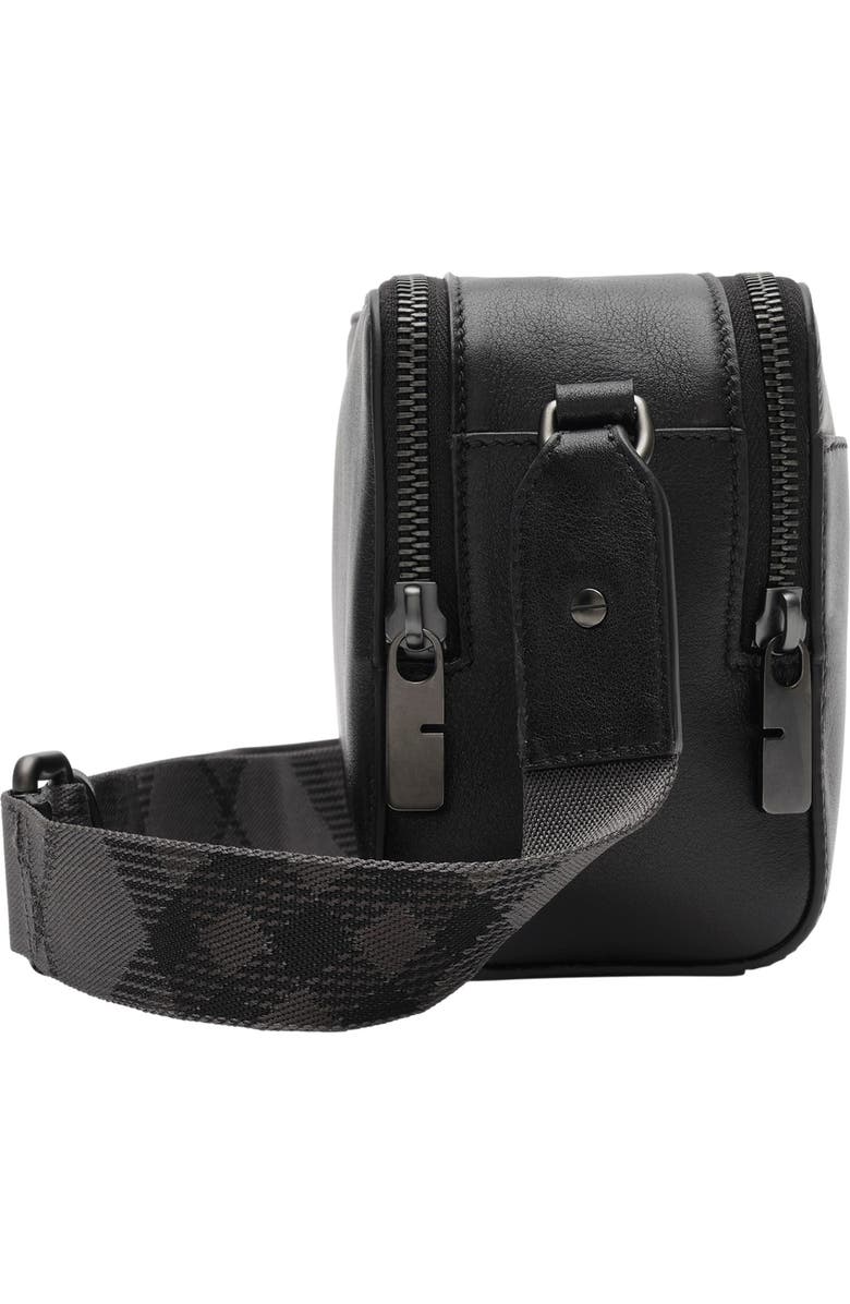Burberry Pop Check Crossbody Bag, Alternate, color, Black/Iron Grey