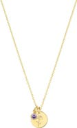 Set & Stones Lily Birth Flower and Birthstone Necklace
