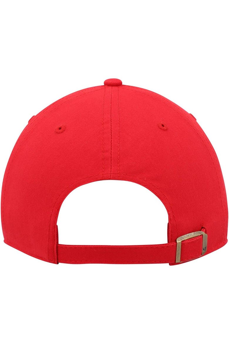 Women's '47 Red Philadelphia 76ers Miata Clean Up Logo Adjustable Hat, Alternate, color, Red