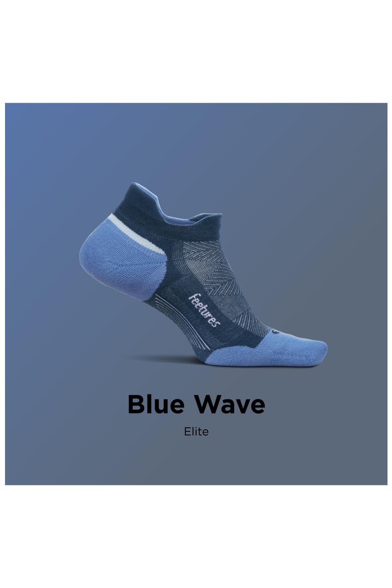 Elite Max Cushion No Show Tab Ankle Socks  Sport Sock with Targeted Compression, Alternate, color, Ocean Blue