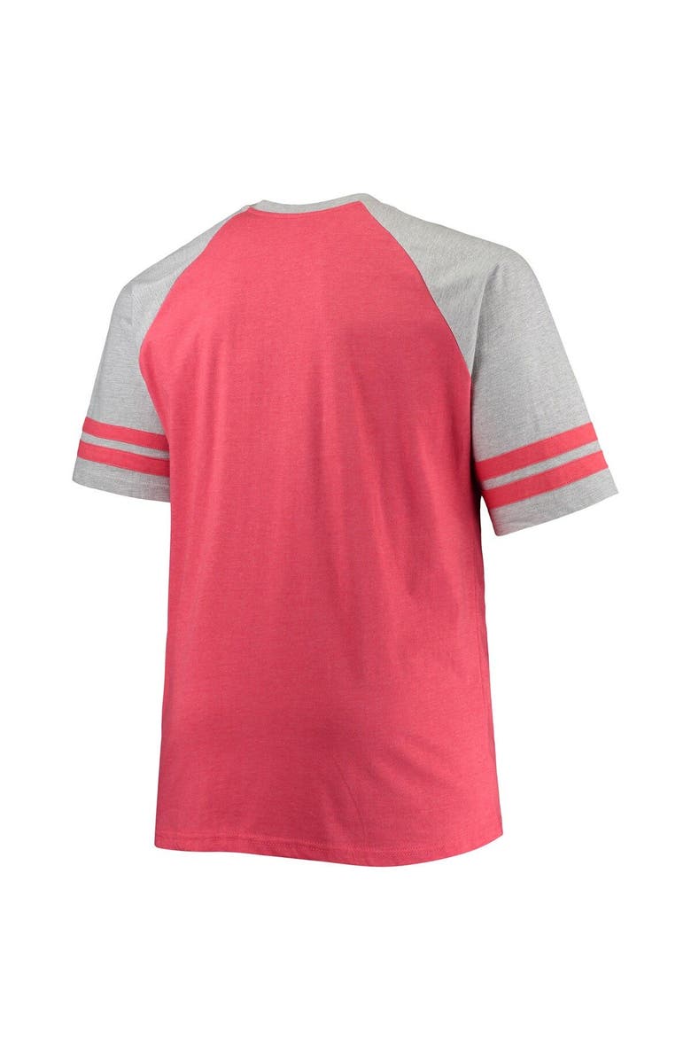 PROFILE Men's Heathered Red Washington Capitals Big & Tall Raglan T-Shirt, Alternate, color, 