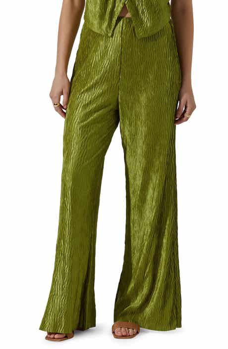 Plissé Wide Leg Pants