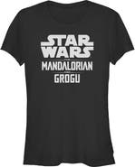 Star Wars: The Mandalorian and Grogu Junior's Star Wars The Mandalorian and Grogu Official Bold Logo  Graphic T-Shirt