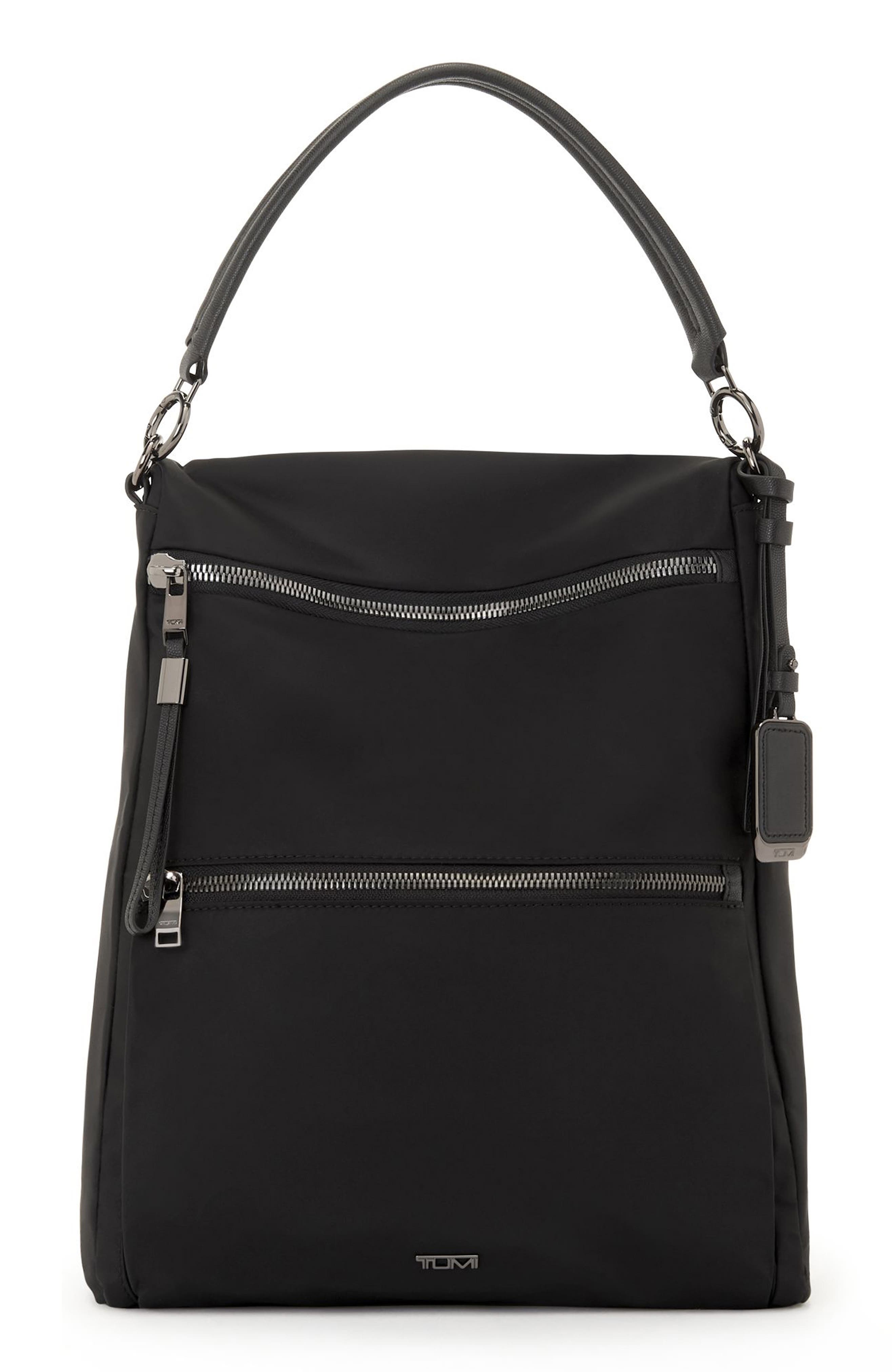 TUMI Leigh Convertible Backpack/Tote, Main, color, Black/ Gunmetal