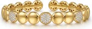 Gabriel & Co. 14K Gold Diamond Cluster Cuff Bangle