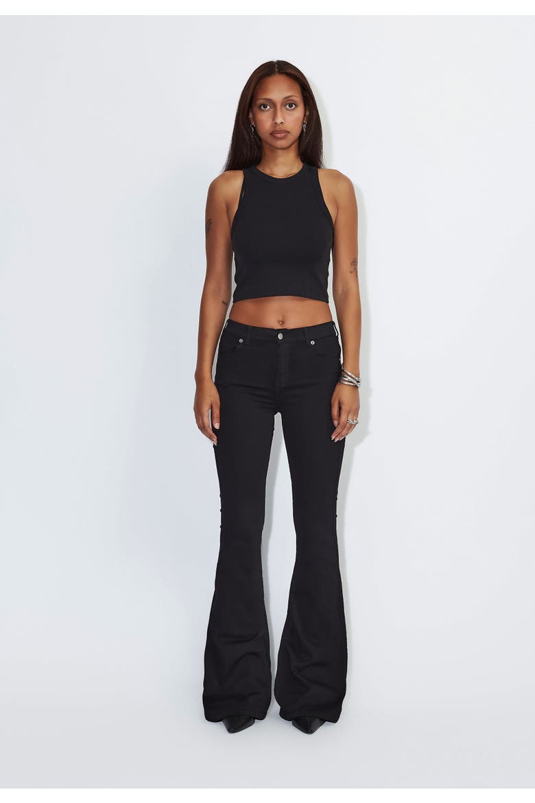 Macy Mid Flare Jeans, Alternate, color, Black