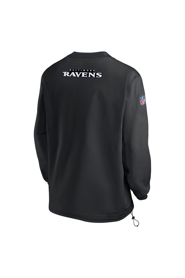 Men's Nike Black Baltimore Ravens Sideline V-Neck Pullover Windbreaker, Alternate, color, Black