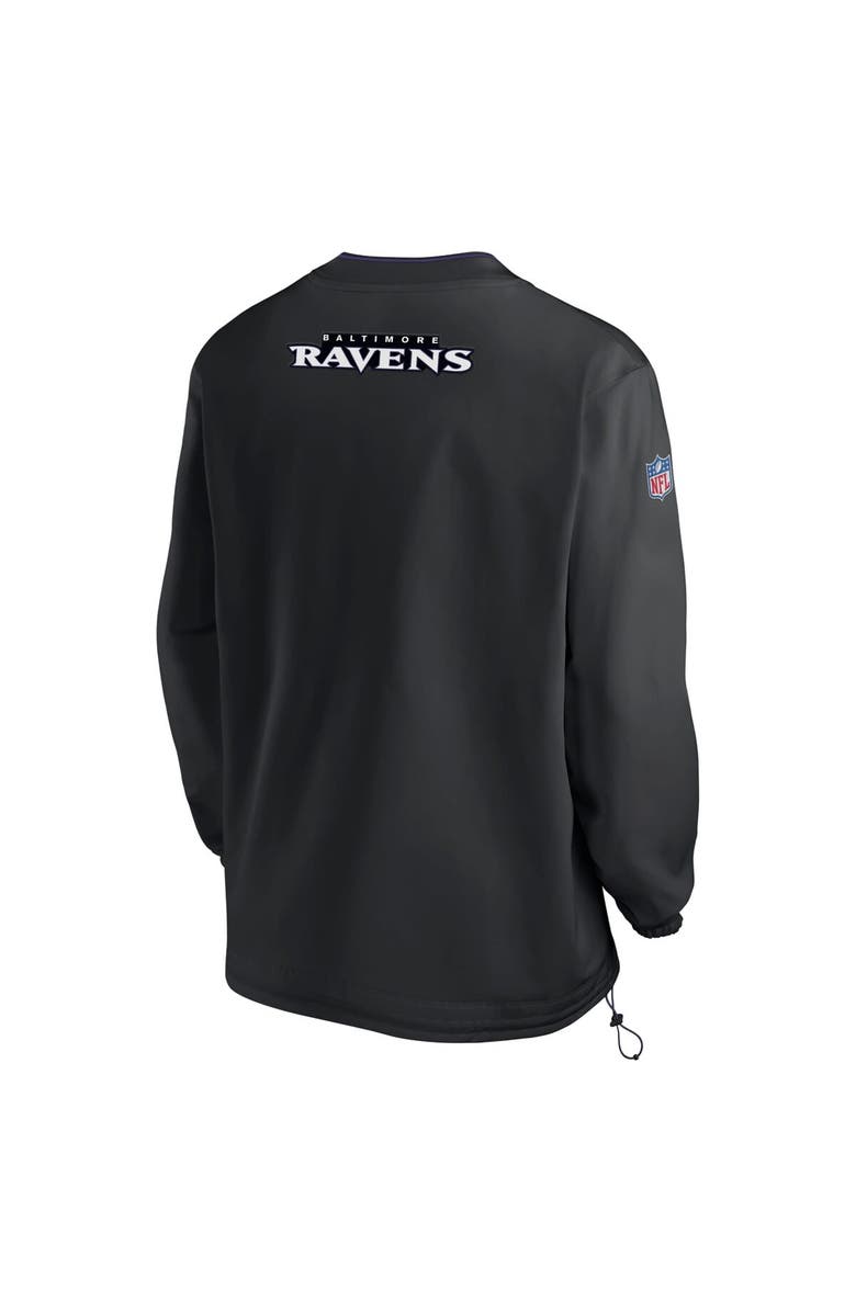Nike Men's Nike Black Baltimore Ravens Sideline V-Neck Pullover Windbreaker, Alternate, color, 