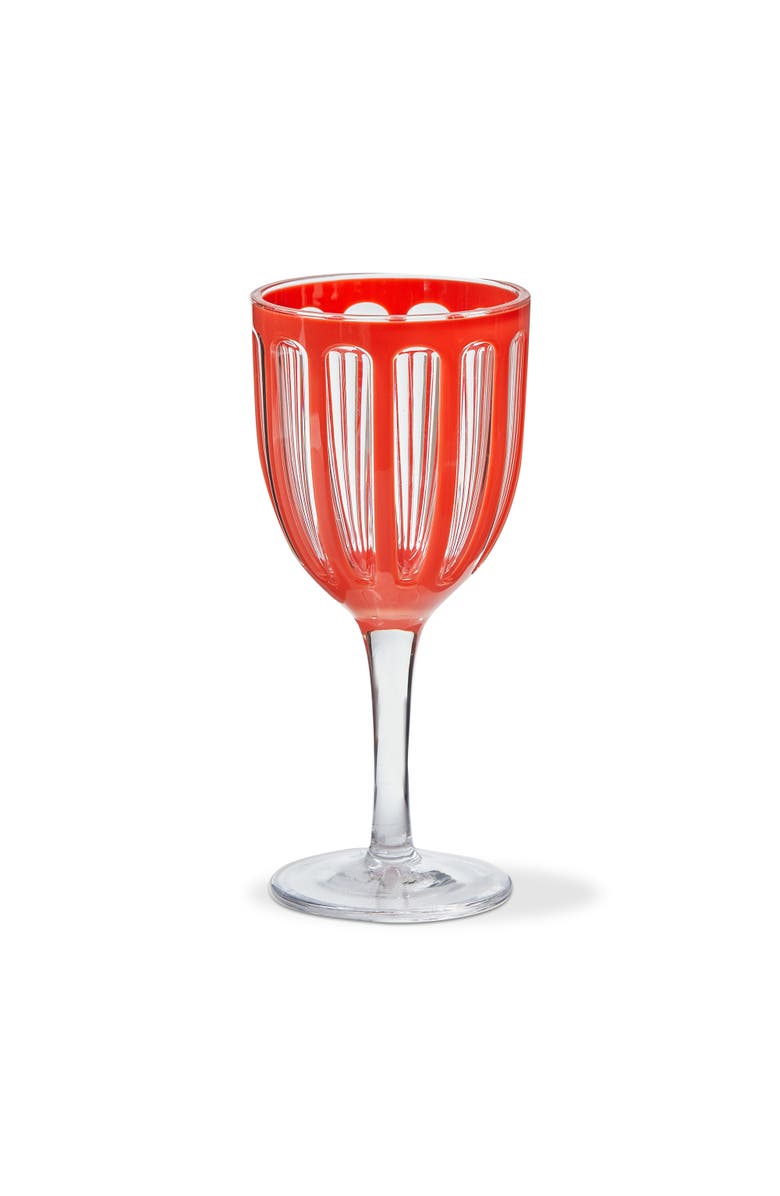 tag Villa Acrylic Orange Wine Glasses - 12oz Everyday Drinkware, Main, color, Orange