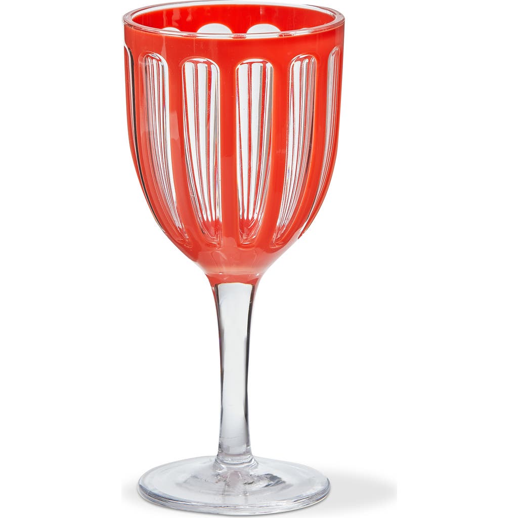 Tag Villa Acrylic Orange Wine Glasses In Orange