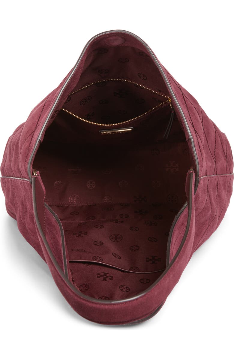 Tory Burch Frida Stitched Suede Hobo, Alternate, color,