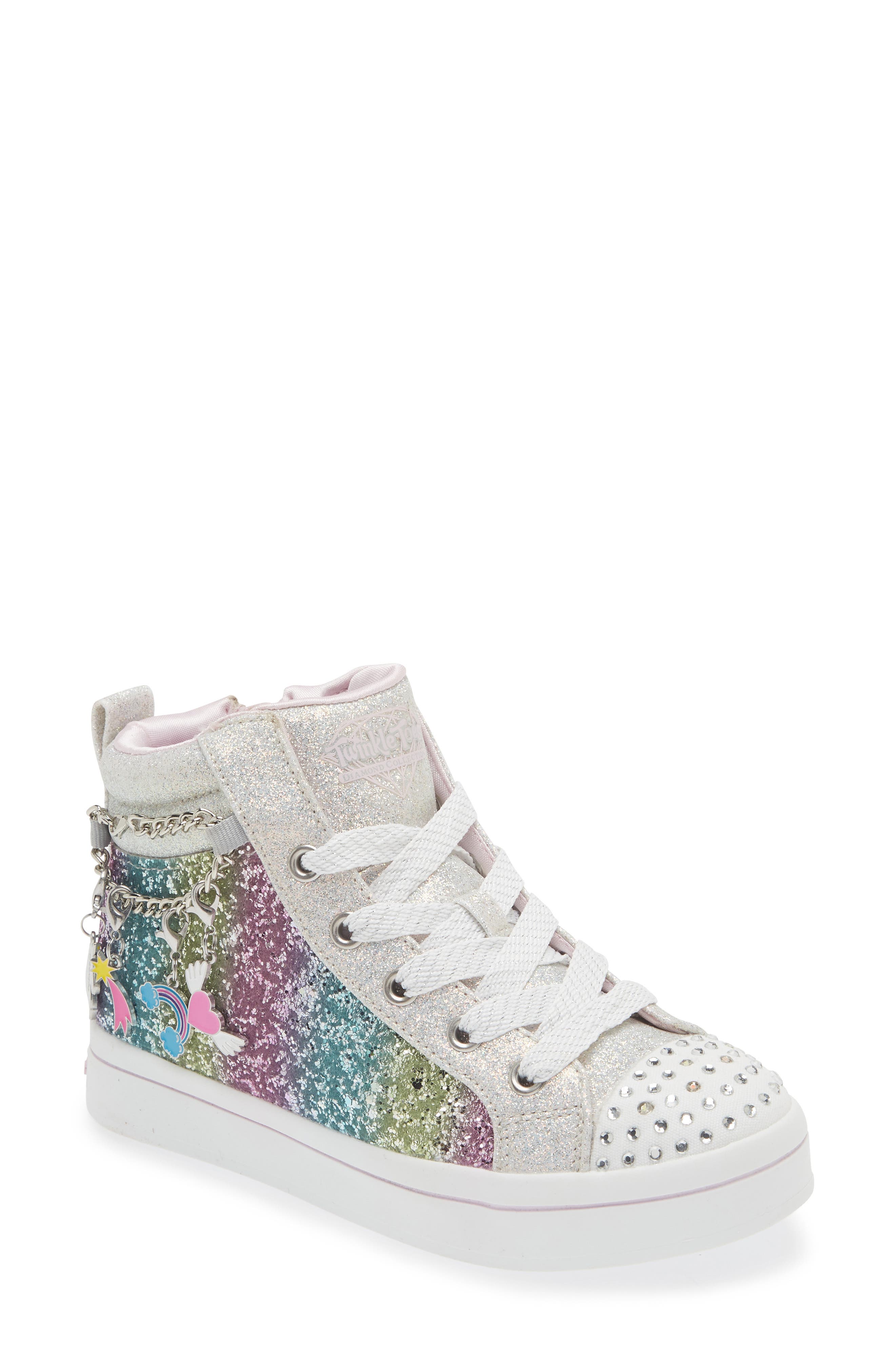 SKECHERS Kids' Twinkle Toes<sup>®</sup> Twi-Lites Light-Up High Top Sneaker, Main, color, 