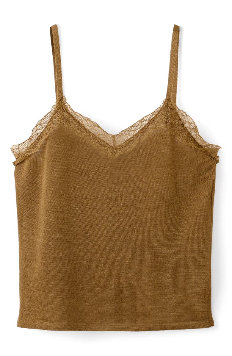 MANGO Mustasa Knit Camisole, Alternate, color,