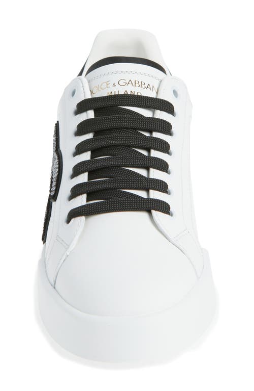 Dolce & Gabbana Portofino Rhinestone-embellished Logo Sneakers In Multi