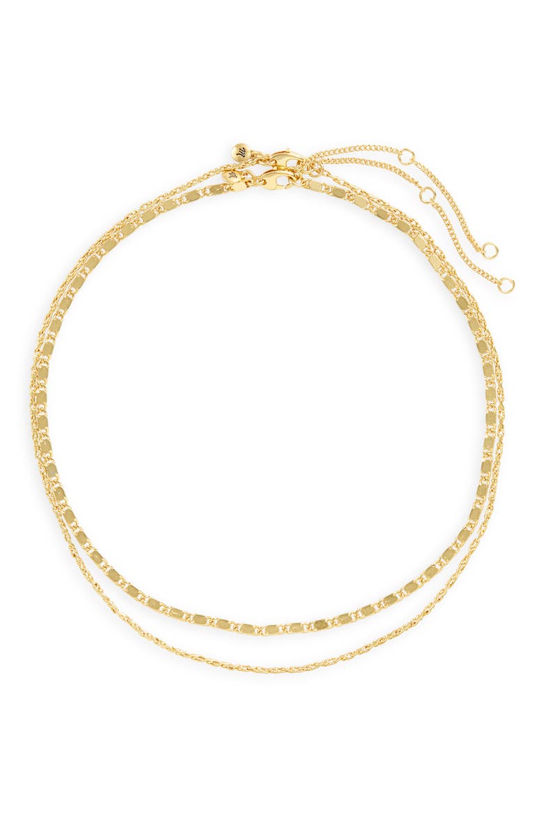2-Piece Chain Necklace Set, Main, color, VINTAGE GOLD