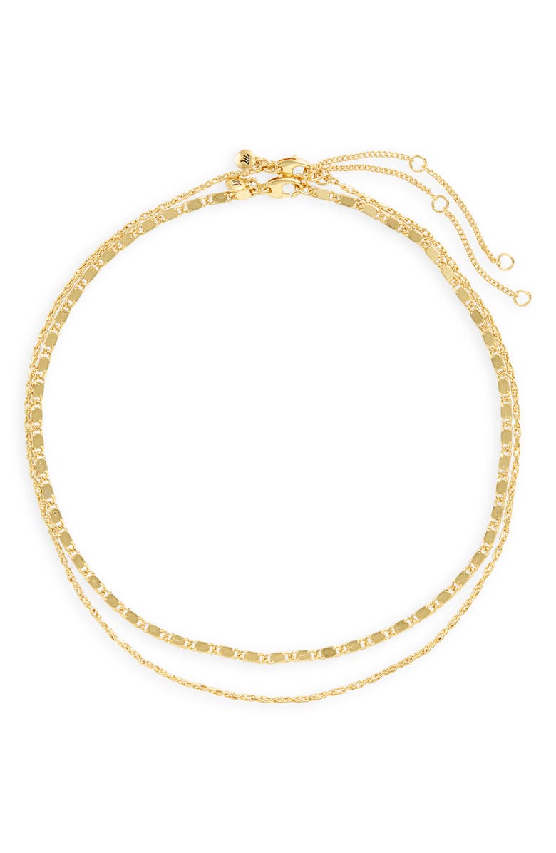 Madewell 2-Piece Chain Necklace Set, Main, color, Vintage Gold