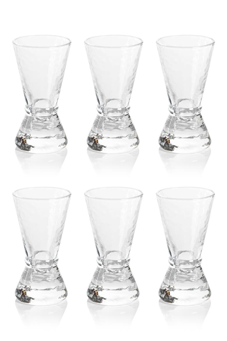 Set of 6 Jigger Shot Glasses, Main, color, CLEAR