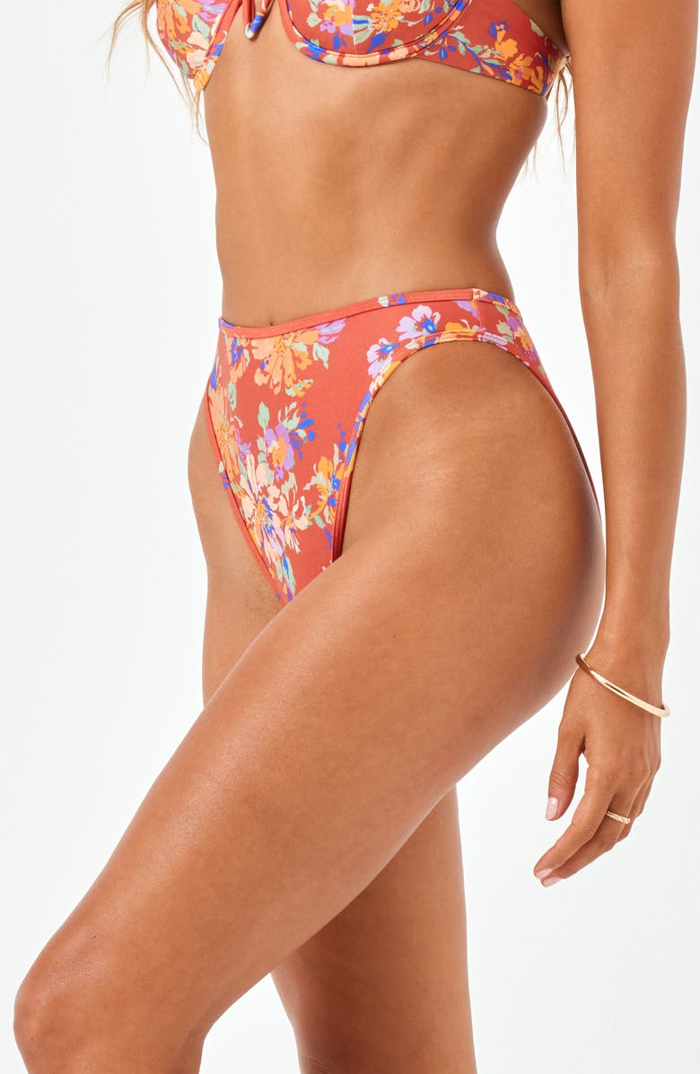 LSPACE Nora Bitsy High Waist Bikini Bottoms, Alternate, color, 