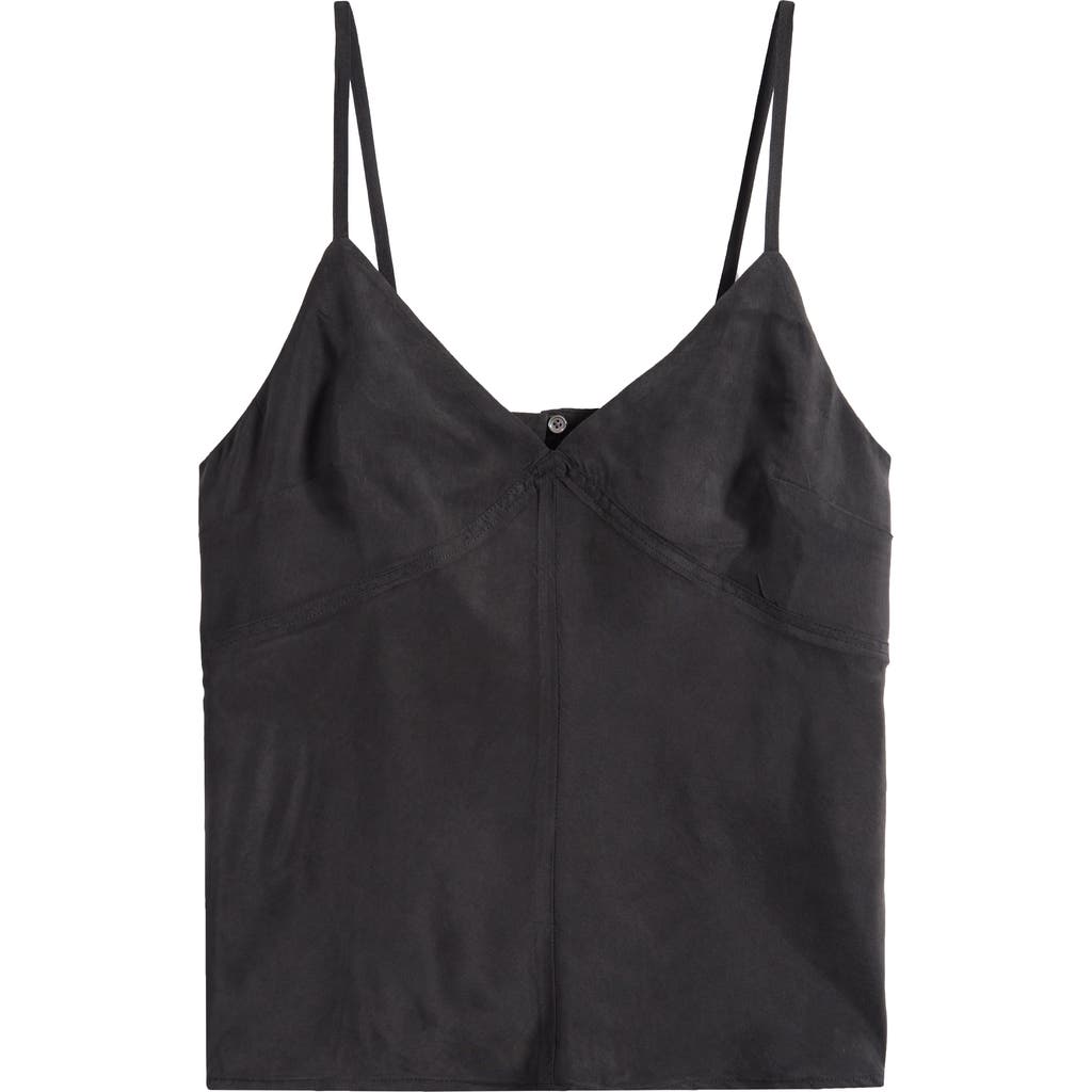 Alex Mill Jenny Cupro Blend Camisole In Rich Black
