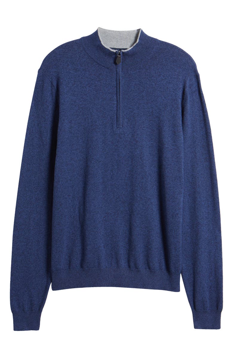 Scott Barber Cotton & Cashmere Quarter Zip Sweater, Alternate, color,