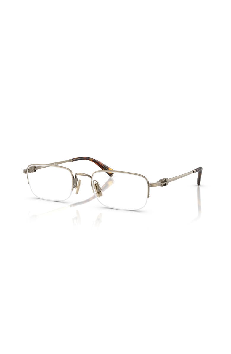 Miu Miu 51mm Rectangle optical glasses, Main, color, Gold