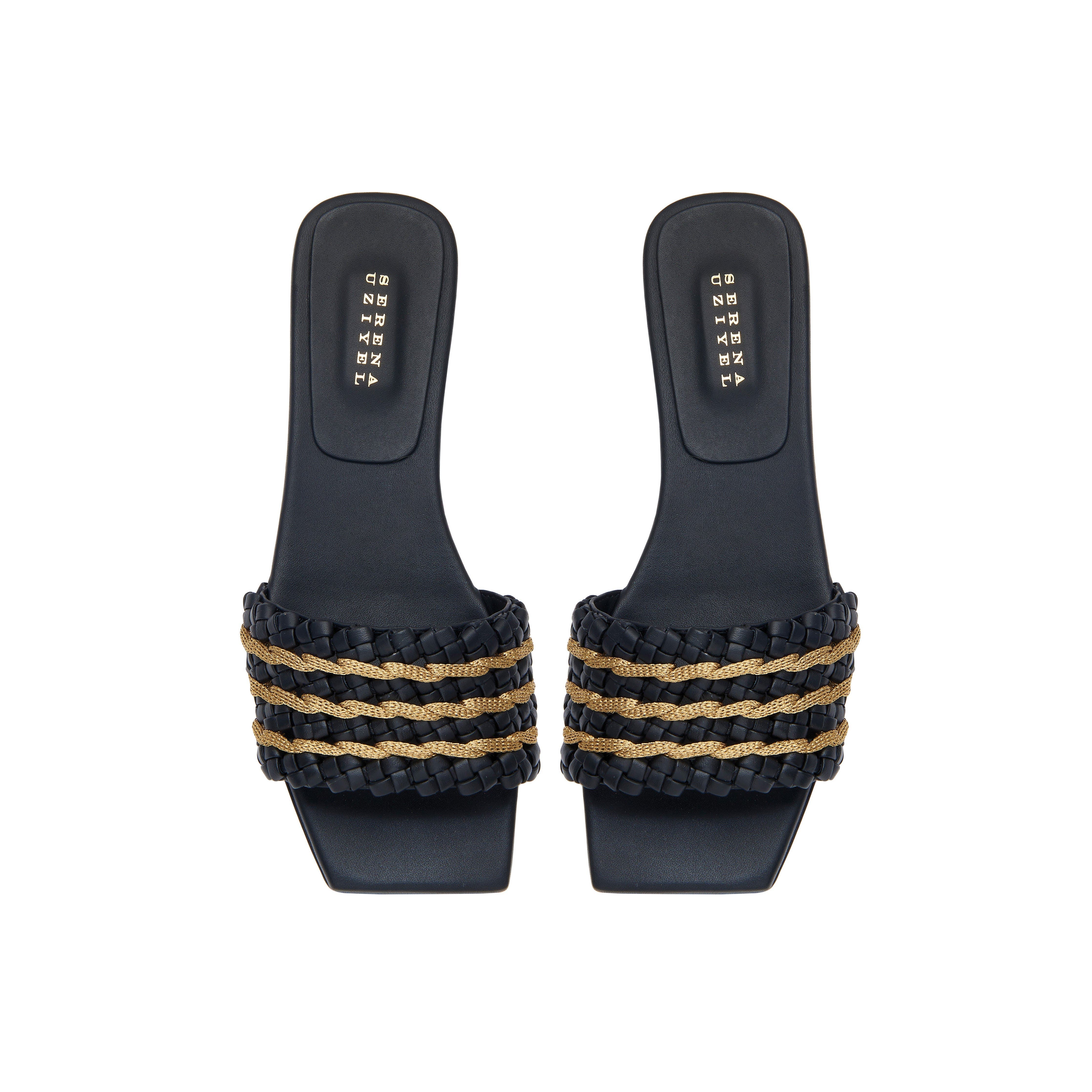 Aurnia Black Flat Sandal, Alternate, color, Black