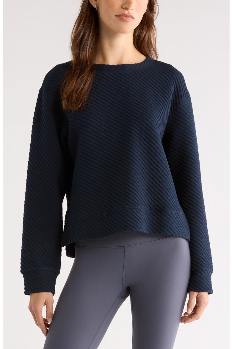 Ottoman Twill Sweater, Main, color, NAVY SAPPHIRE