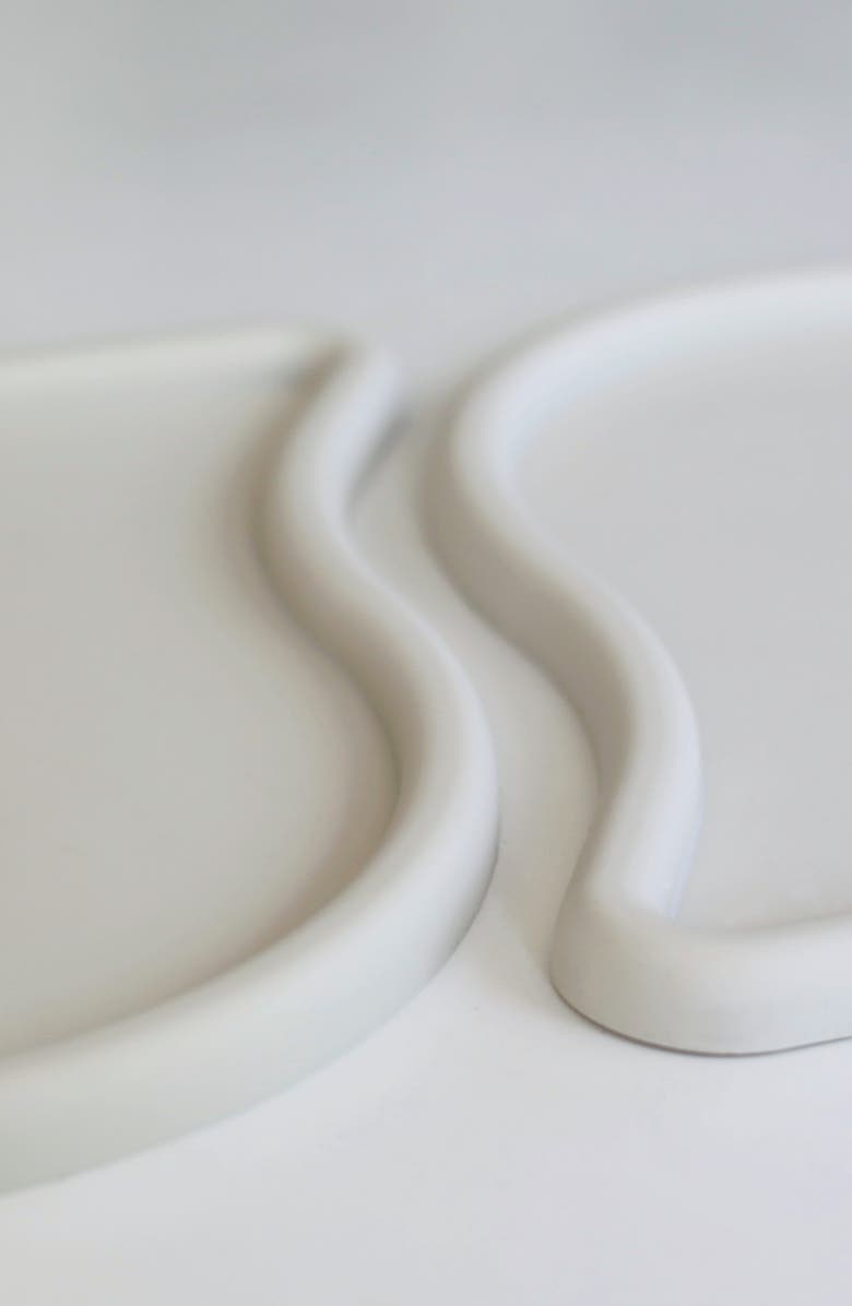 Catenary Drop Set of 2 Pet Mats, Alternate, color, White