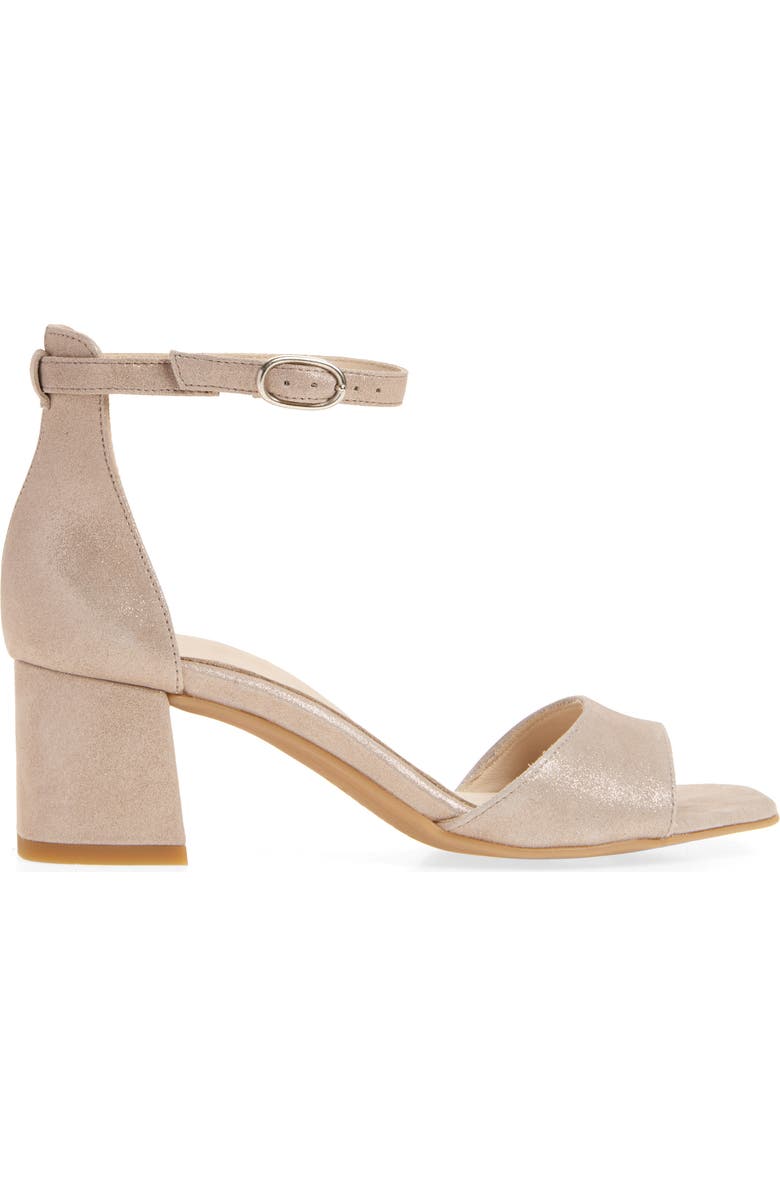 Paul Green Barbee Ankle Strap Sandal, Alternate, color, Cachemire Metallic Suede