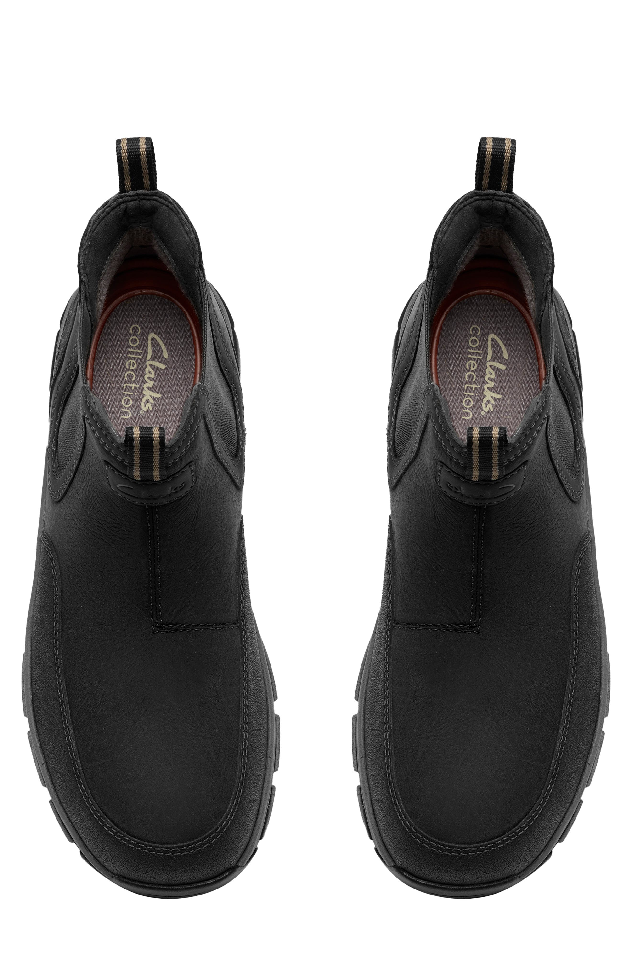 Clarks<sup>®</sup> Walpath Waterproof Chelsea Boot, Alternate, color, Black Leather