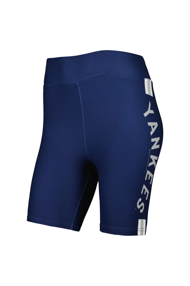 Women's Mitchell & Ness Navy New York Yankees Biker Shorts, Alternate, color, Navy