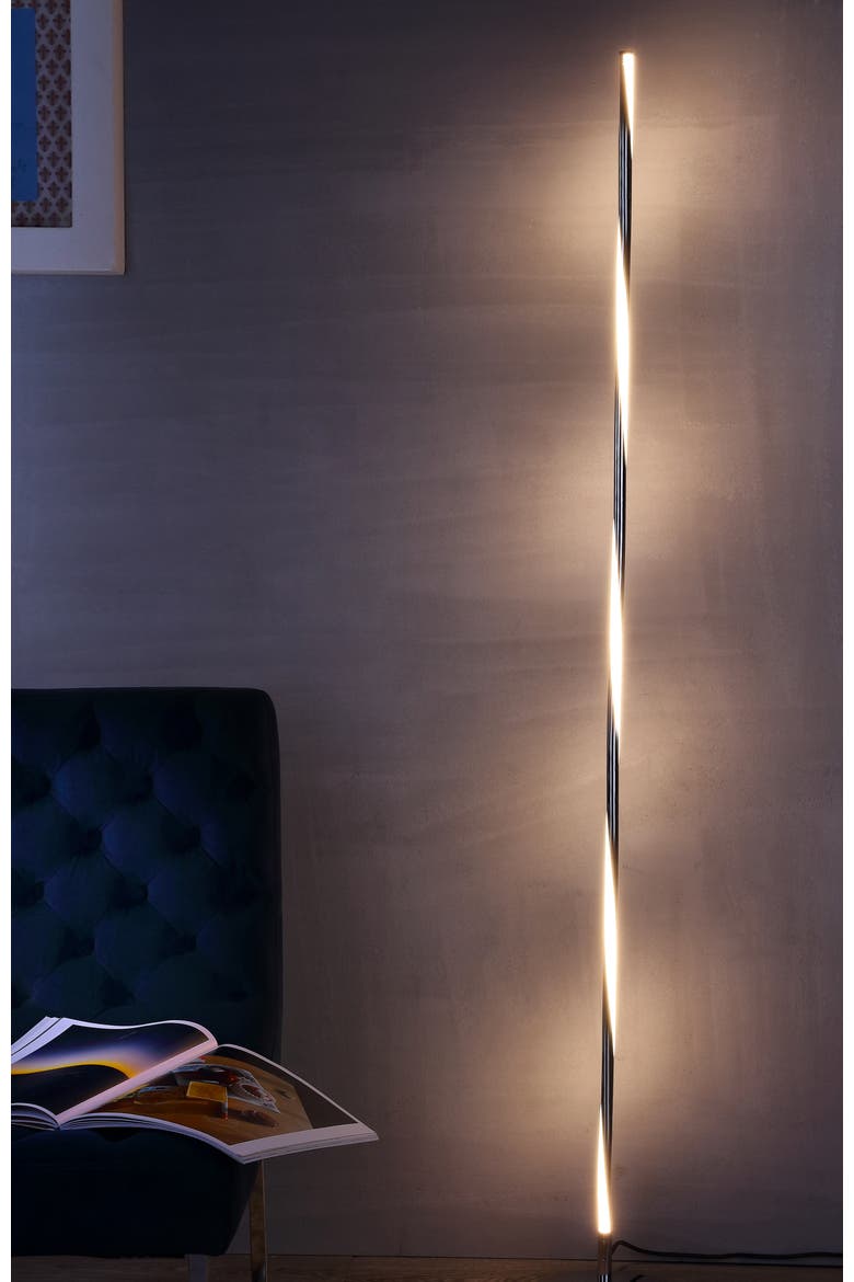 Pilar 63.75" LED Integrated Floor Lamp, Alternate, color, Chrome