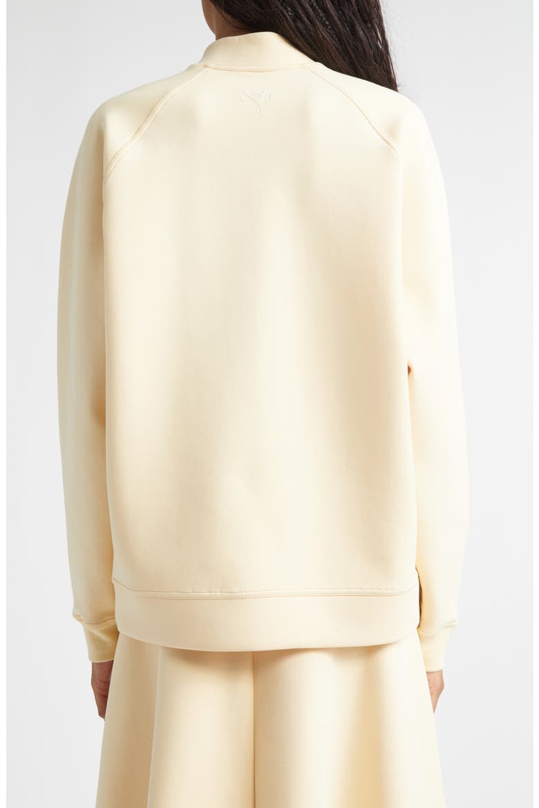 Cotton Blend Scuba Knit Half Zip Pullover, Alternate, color, STRAW