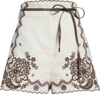 【Zimmermann】Ascension embroidered linen shorts Zimmermann Ascension Embroidered Linen Shorts | Nordstrom