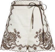 ショートパンツ Zimmermann Ascension Embroidered Short White Zimmermann Ascension Embroidered Linen Shorts | Nordstrom