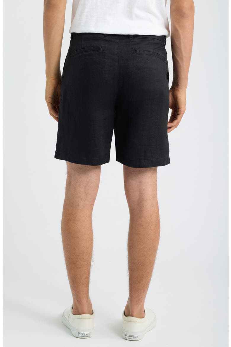 Alta Pleated Linen Shorts, Alternate, color, NIGHT