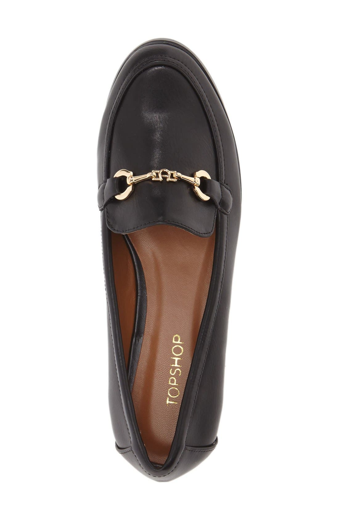 'Lucy' Bit Loafer, Alternate, color, BLACK