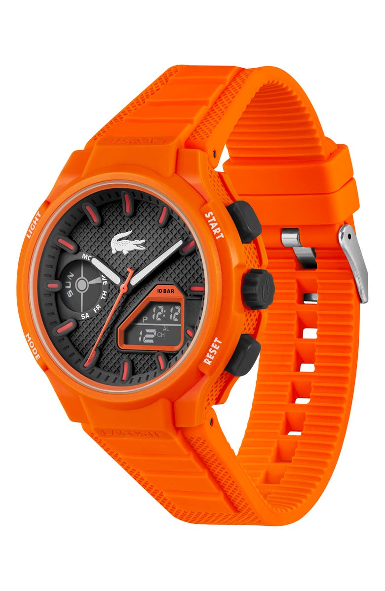 Lacoste LC33 Silicone Strap Watch, 45mm, Alternate, color, 