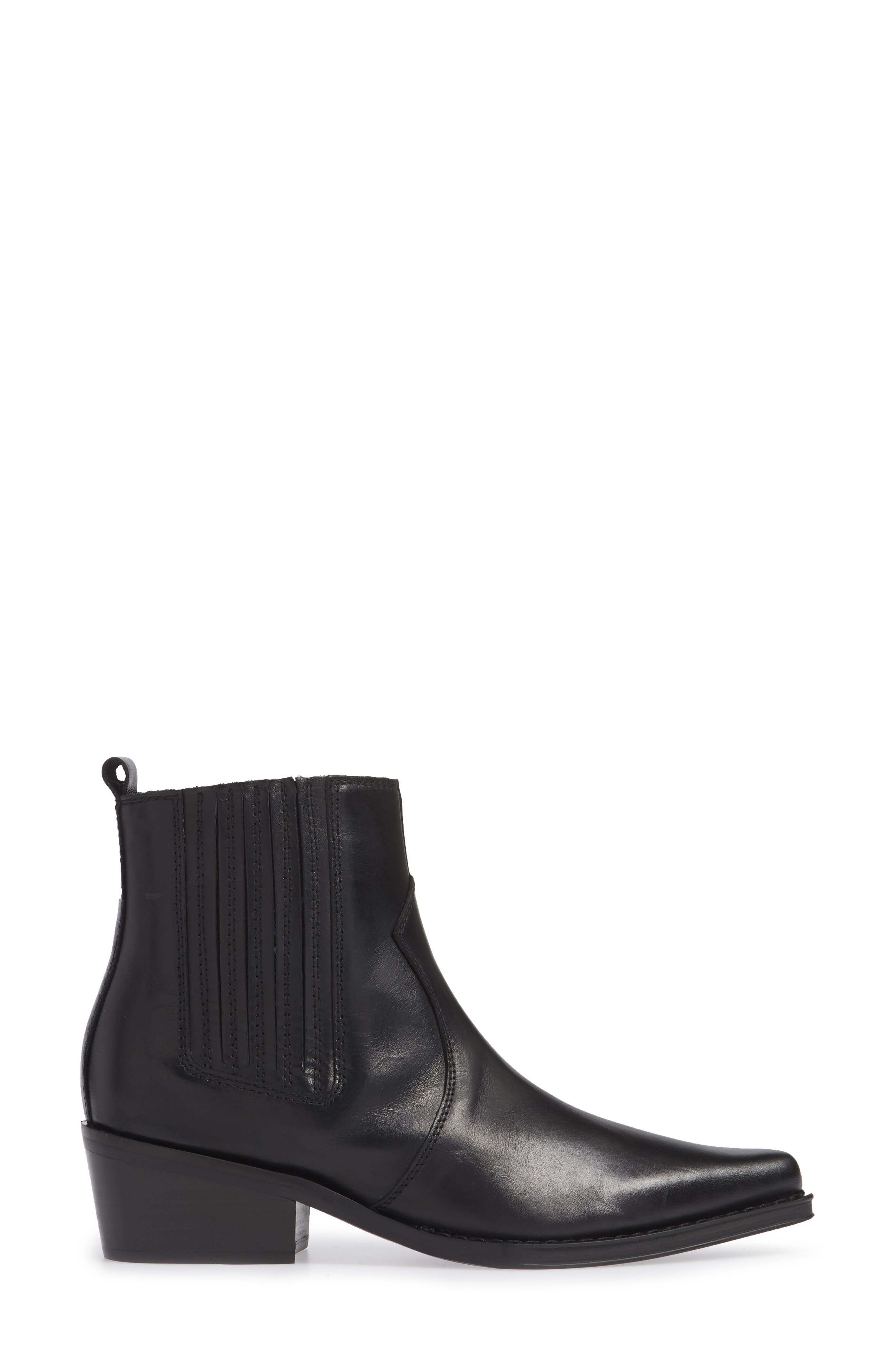 Barbara Bootie, Alternate, color, BLACK LEATHER