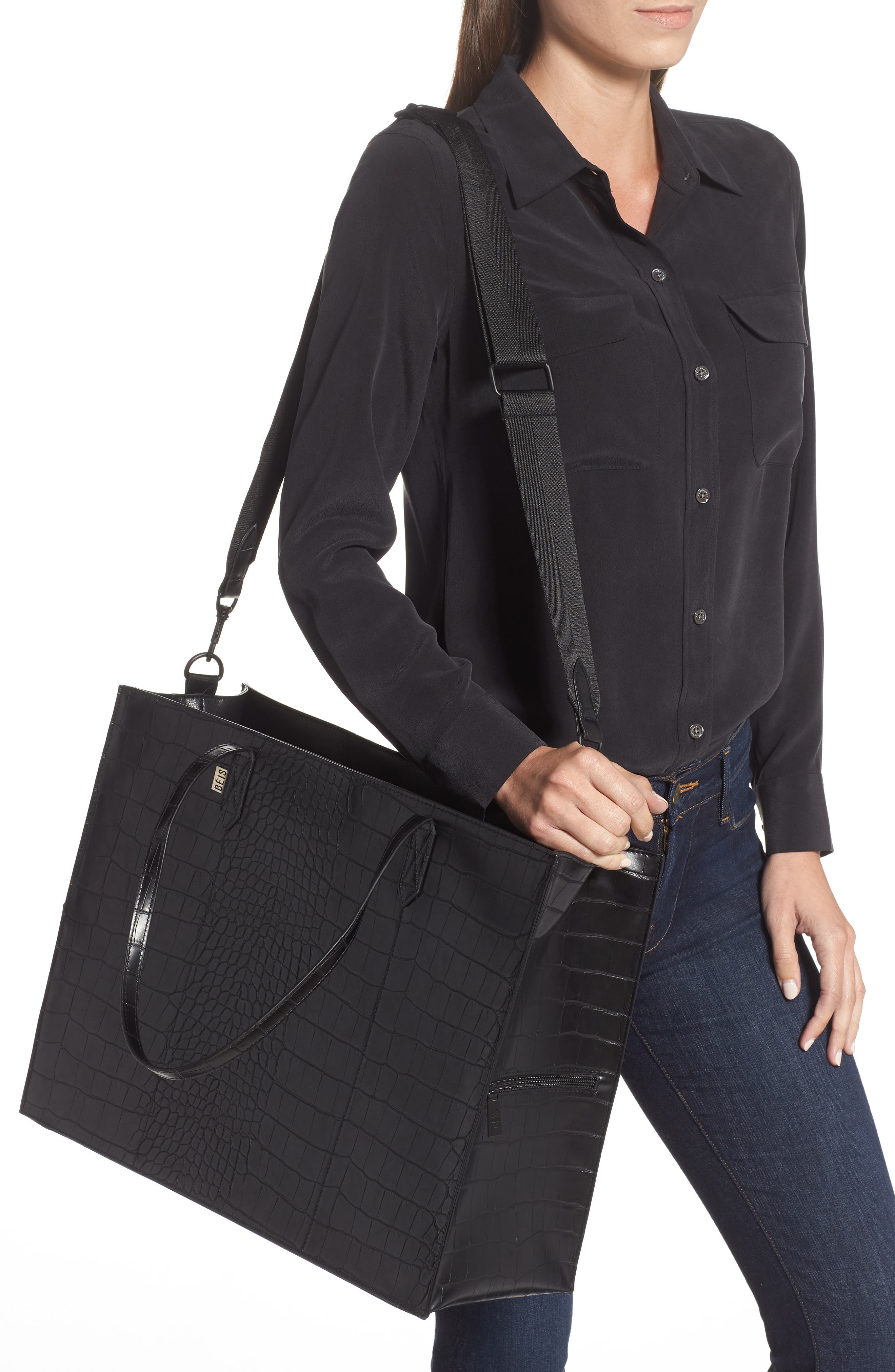 Béis Large Work Tote, Alternate, color, 