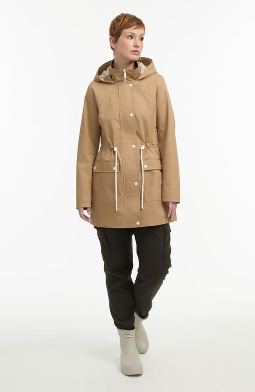 Hunter Ariel Water Repellent Cotton Canvas Jacket In Brown