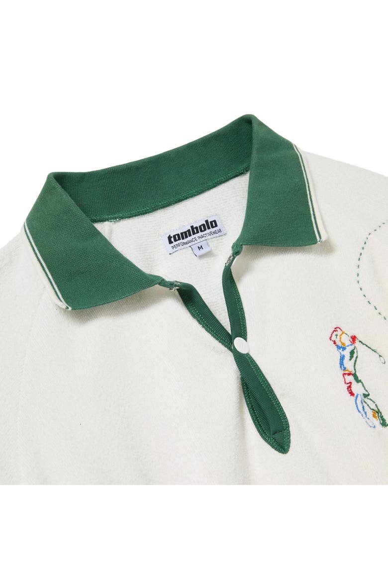 Raglan Terry Polo, Alternate, color, White