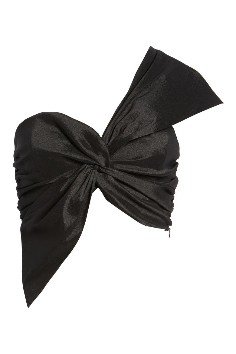 Extraordinary One-Shoulder Crop Top, Alternate, color, BLACK